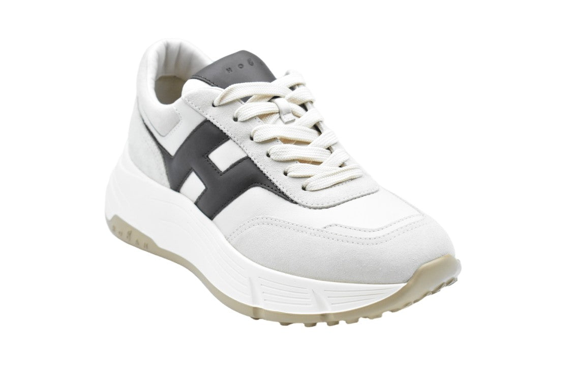 Hogan Black Suede Smooth Leather Low Sneakers