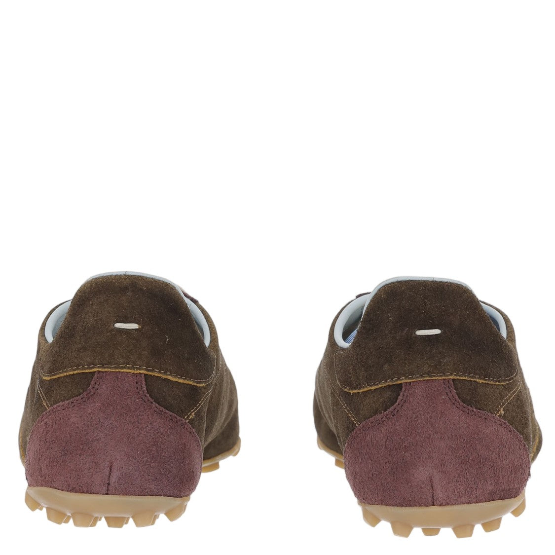 Maison Margiela Brown Low-Top Suede Sneakers