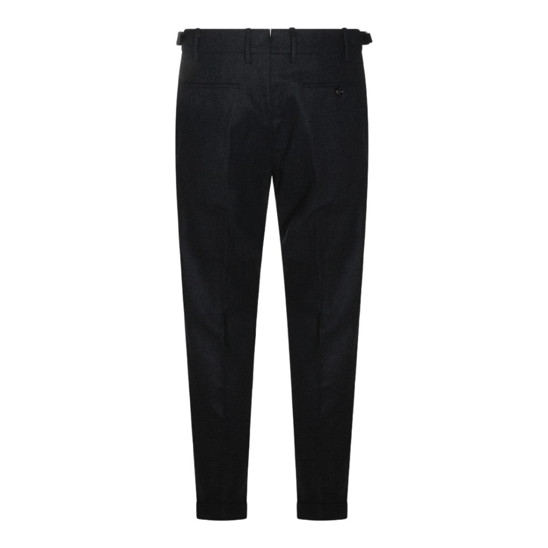 Berwich Black Cuffed Tailored Straight-Leg Pants