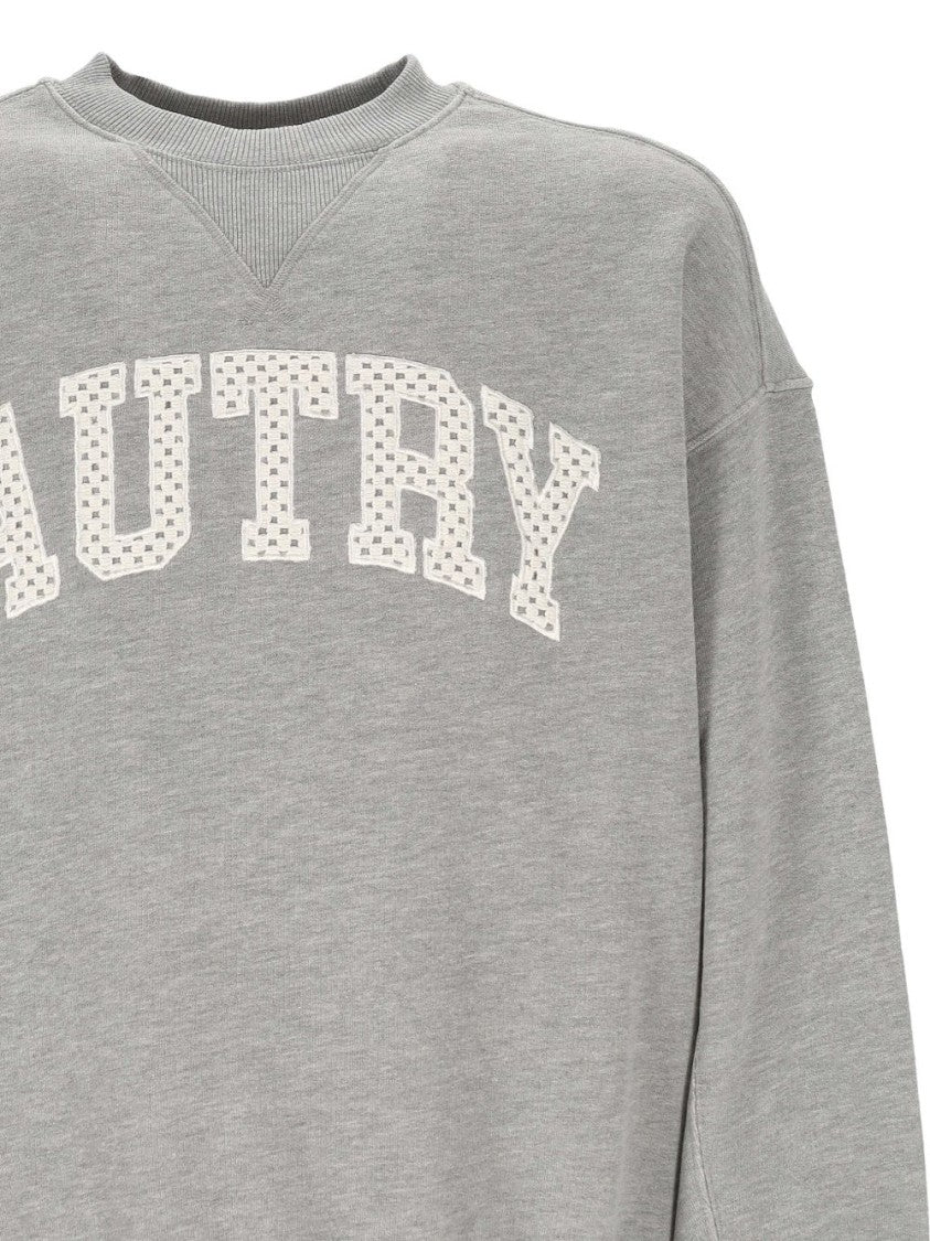 Autry Crew Neck Sweatshirt With Ribbed Details