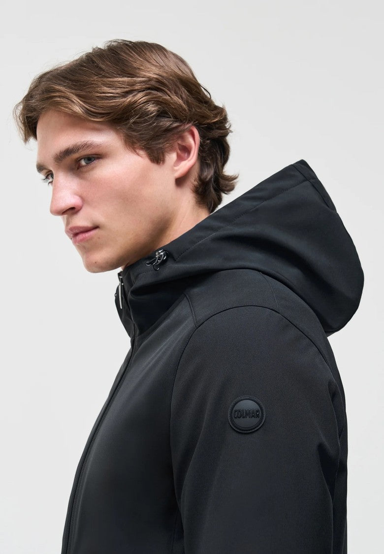 Colmar Hooded Black Minimalist Jacket