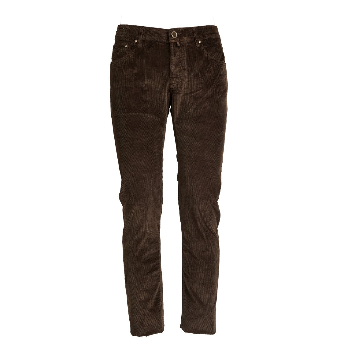 Jacob Cohen Slim-Fit Brown Corduroy Pants With Five-Pocket Design