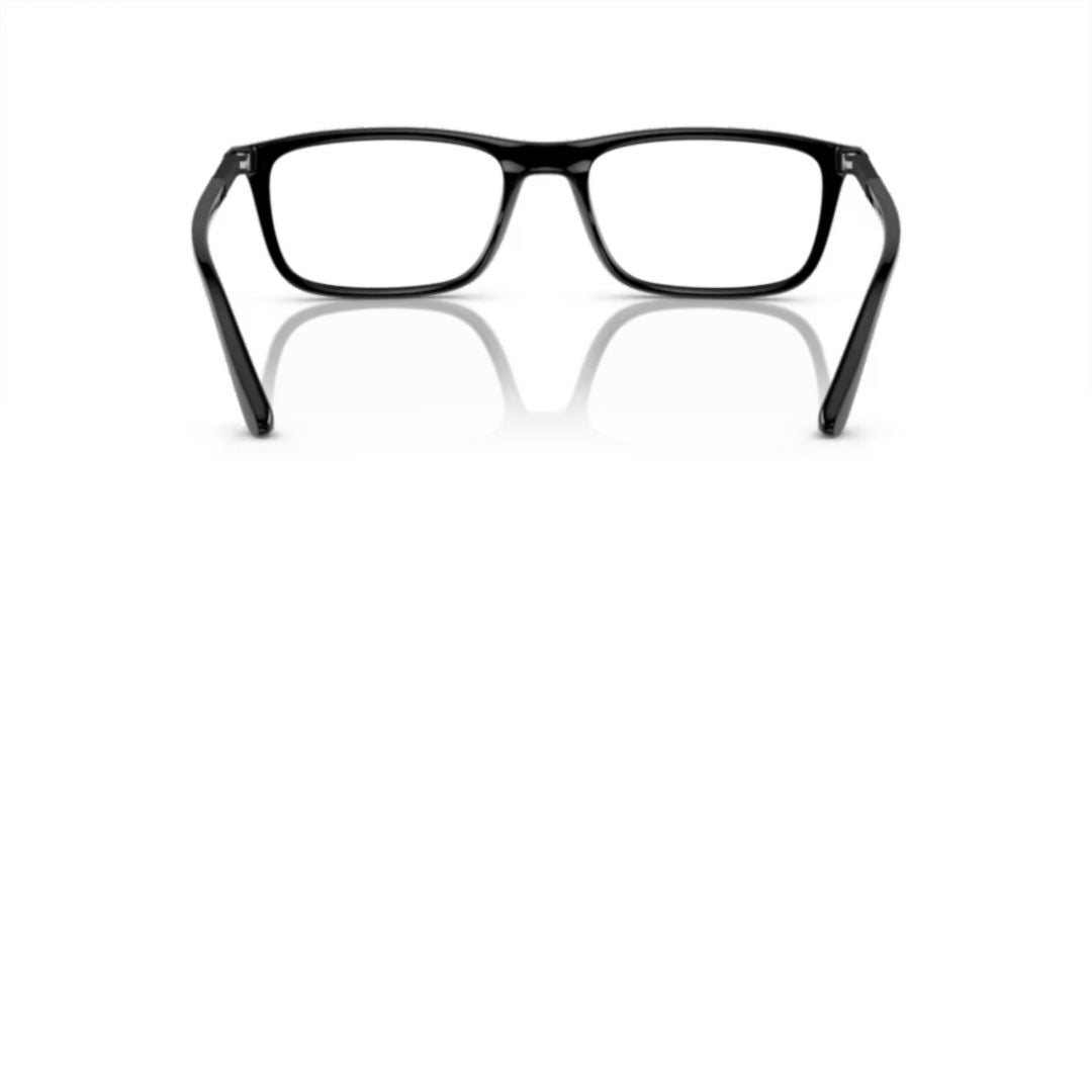 Emporio Armani 0Ea4160 Rectangular Eyeglasses With Glossy Black Frame