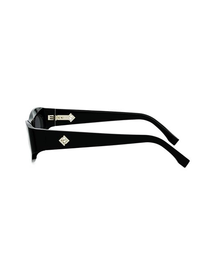 Fendi Black Fe40177u Narrow Oval Sunglasses