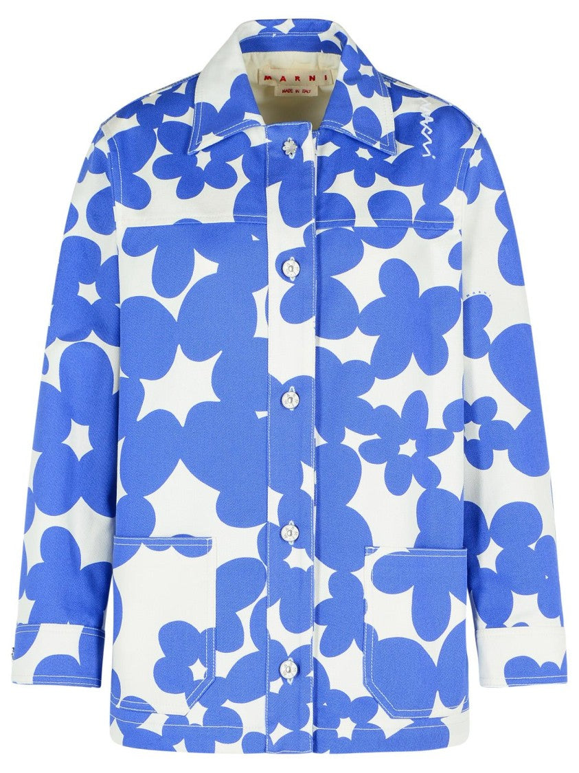 Marni Light Blue Cotton Jacket