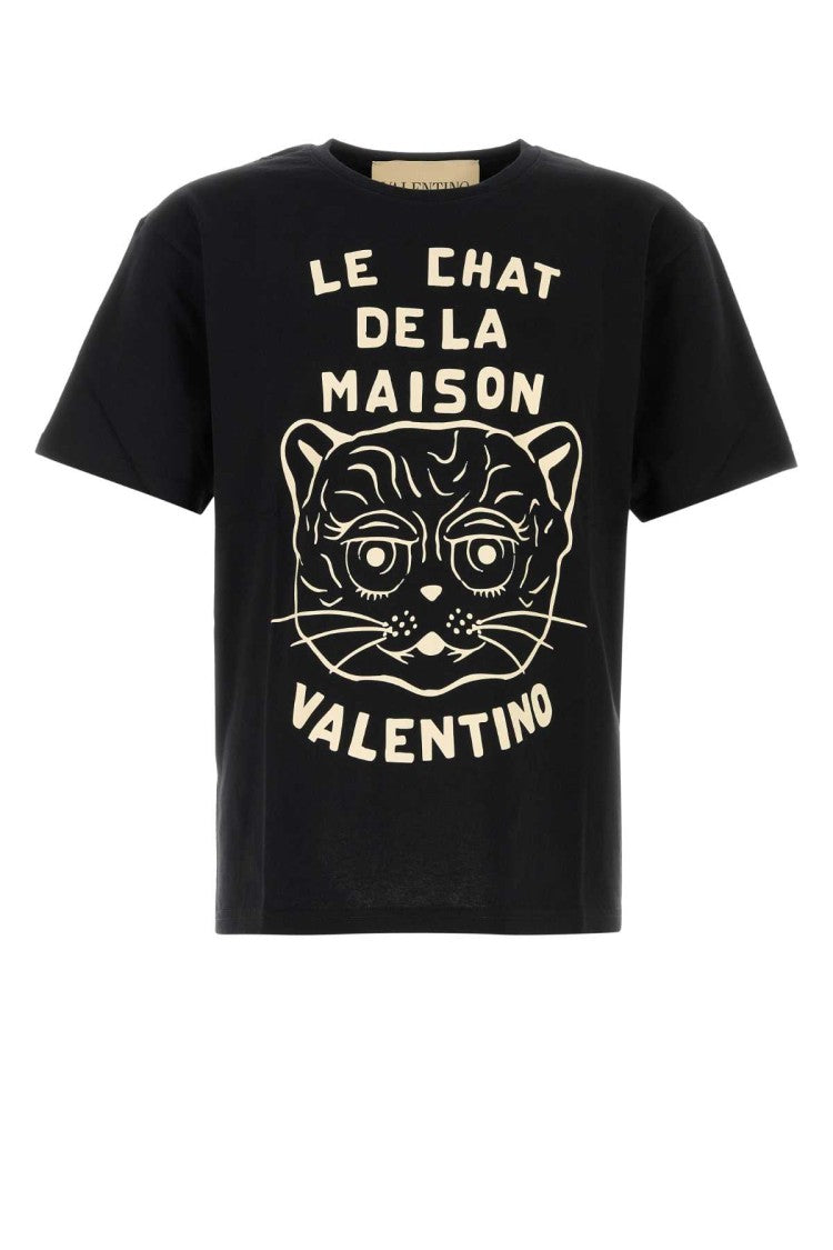 Valentino Garavani Black Cotton T-Shirt