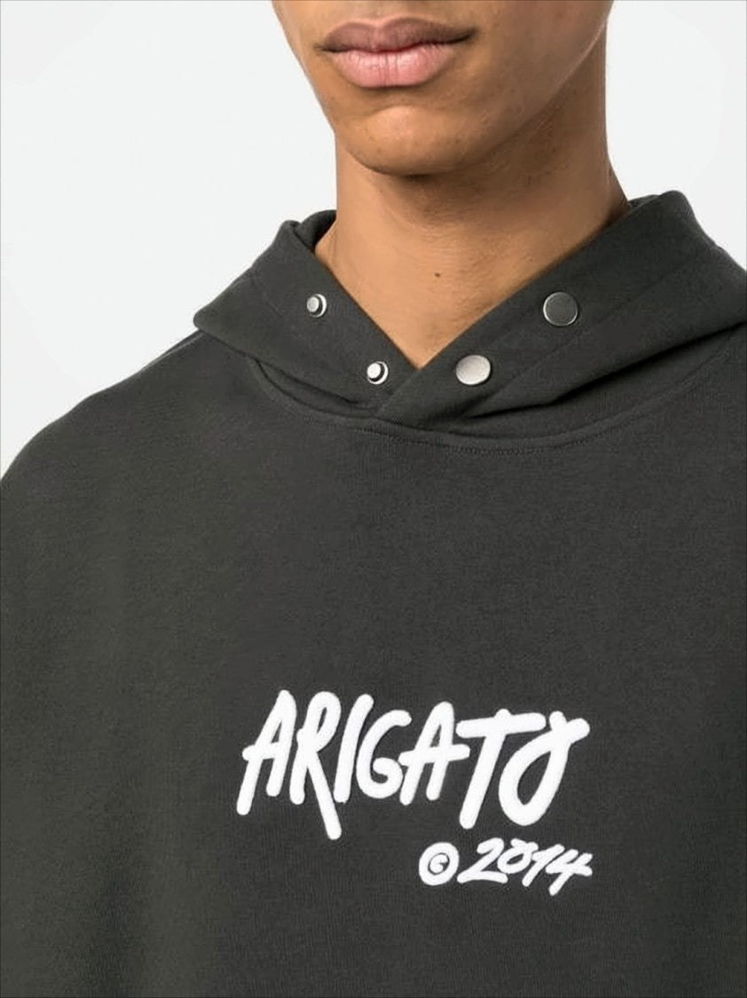 Axel Arigato Relaxed Black Sweatshirt With Hood And Kangaroo Pocket