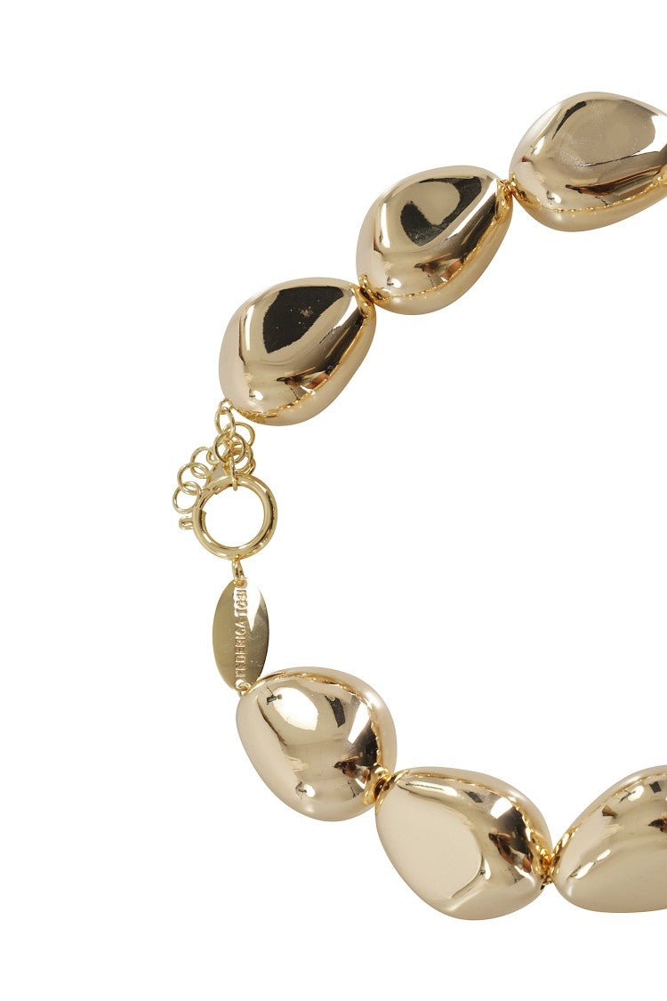 Federica Tosi Irregularly Shaped Gold-Toned Stone Necklace By Federica Tosi