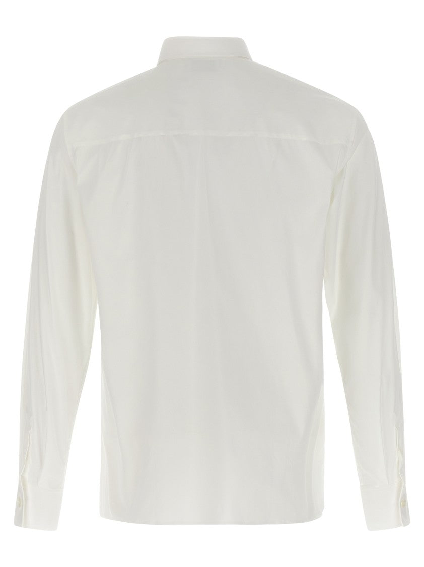 Ferragamo Tailored Stretch Cotton Poplin Shirt With Crisp Collar