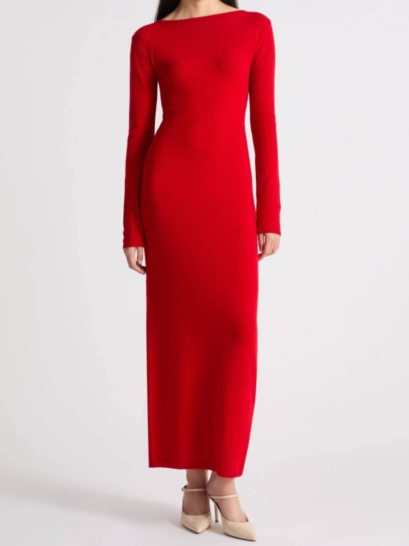 Marella Red Mltgalante Floor-Length Red Knot Dress