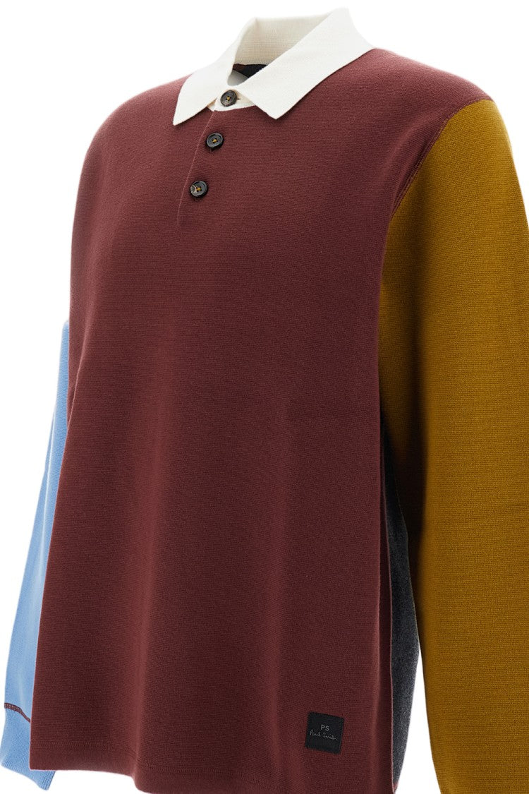 Paul Smith Cotton-Blend Long-Sleeved Polo Sweater