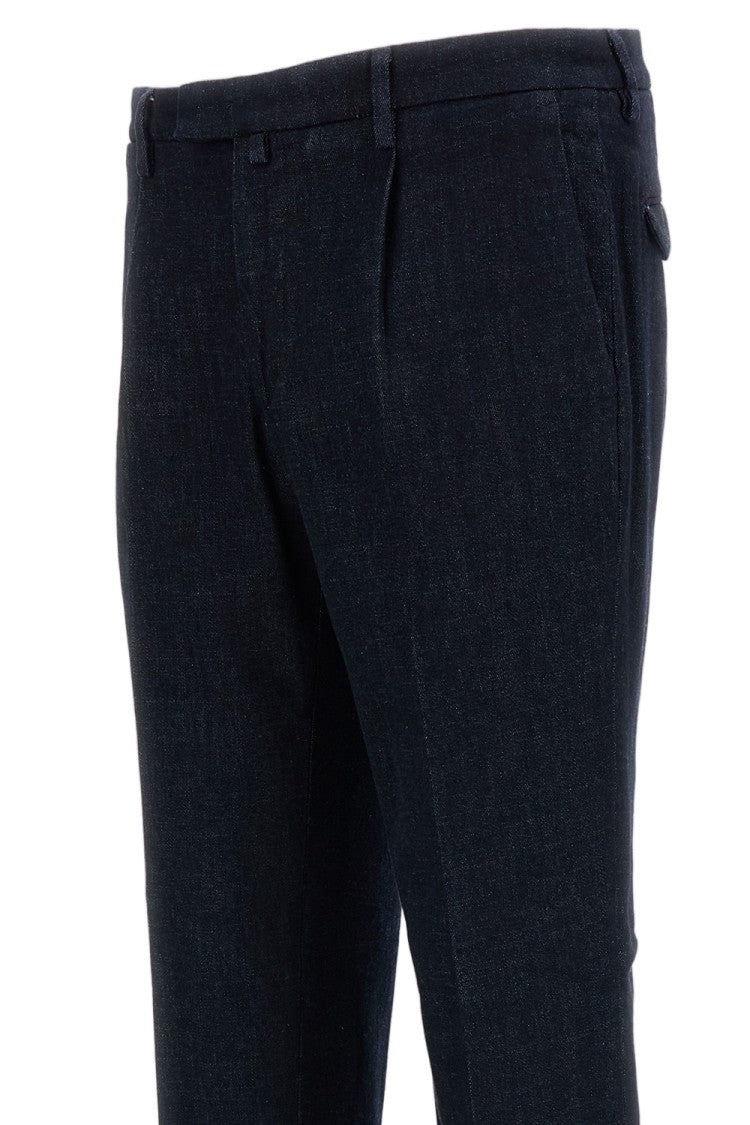 Briglia 1949 Blue Sartorial Cotton Denim Straight-Leg Pants