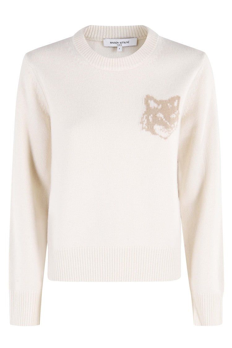 Maison Kitsuné Fox Head Intarsia Merino Jumper