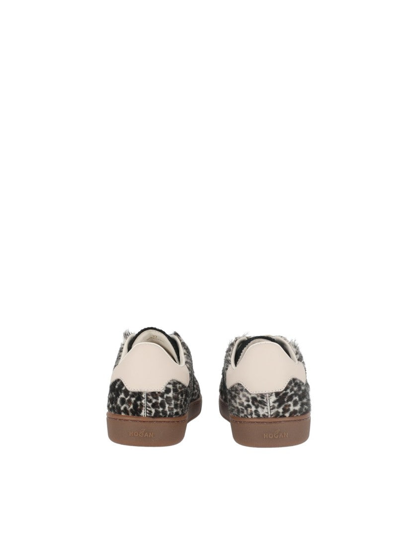 Hogan Leopard Print Low-Top Sneakers