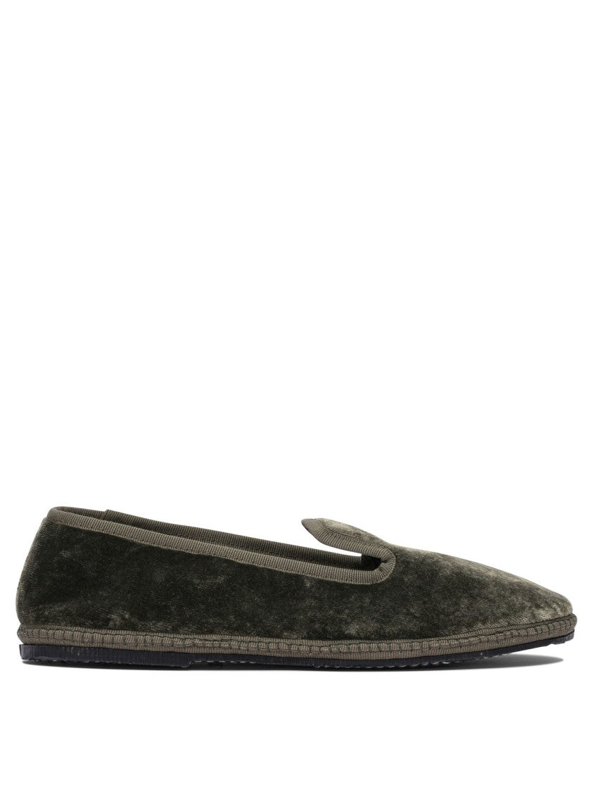 Sentier Di Segantin Roberta Green Loafers With Plush Texture And Durable Sole