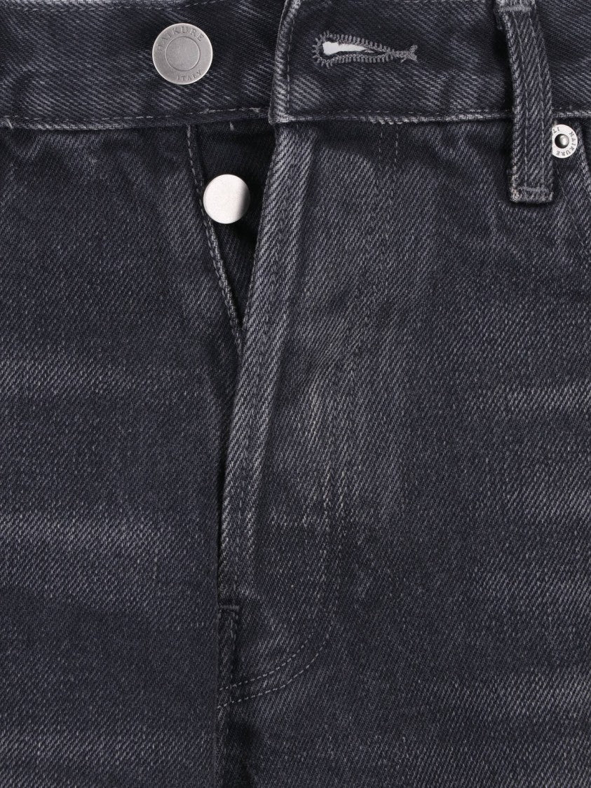 Haikure Wide-Leg Black Denim Bethany Jeans With Five-Pocket Design