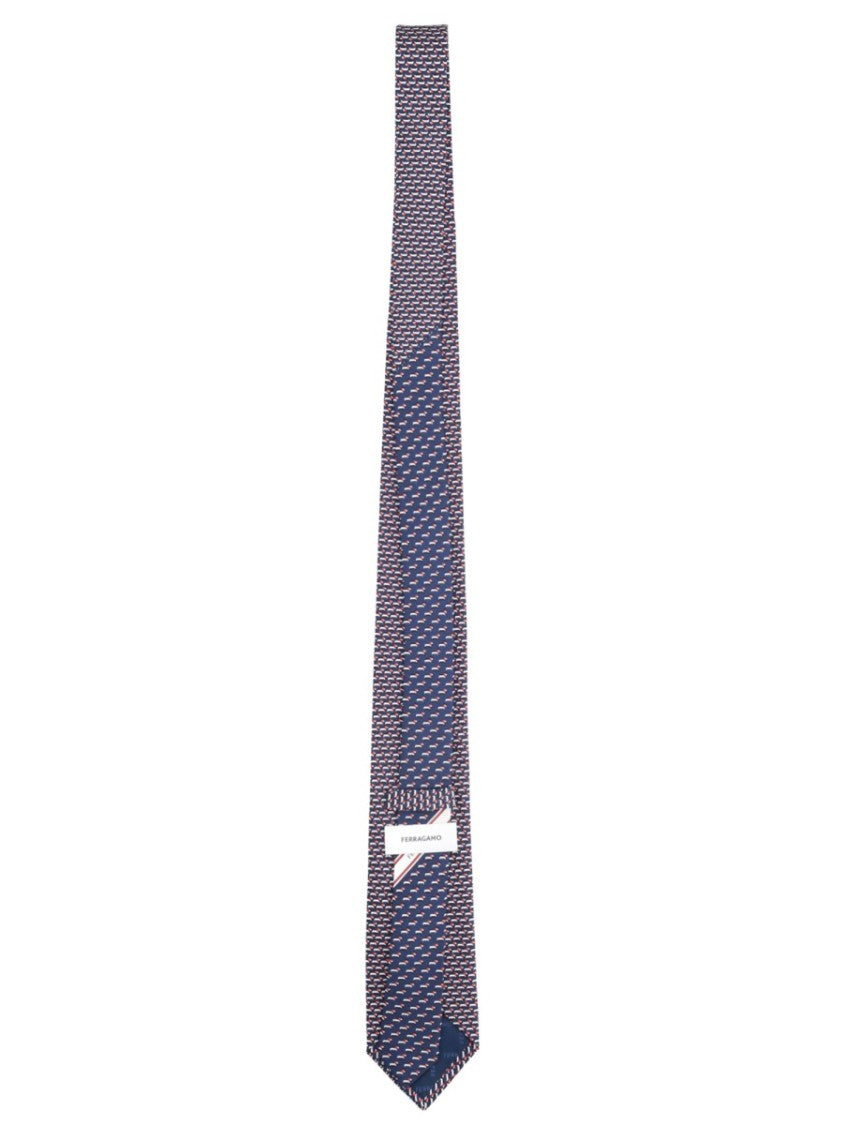 Ferragamo Textured Silk Subtle Purple Refined Tie