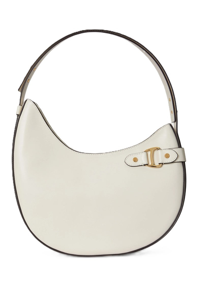 Lauren Ralph Lauren White Tasha Large Rattan Shoulder Bag