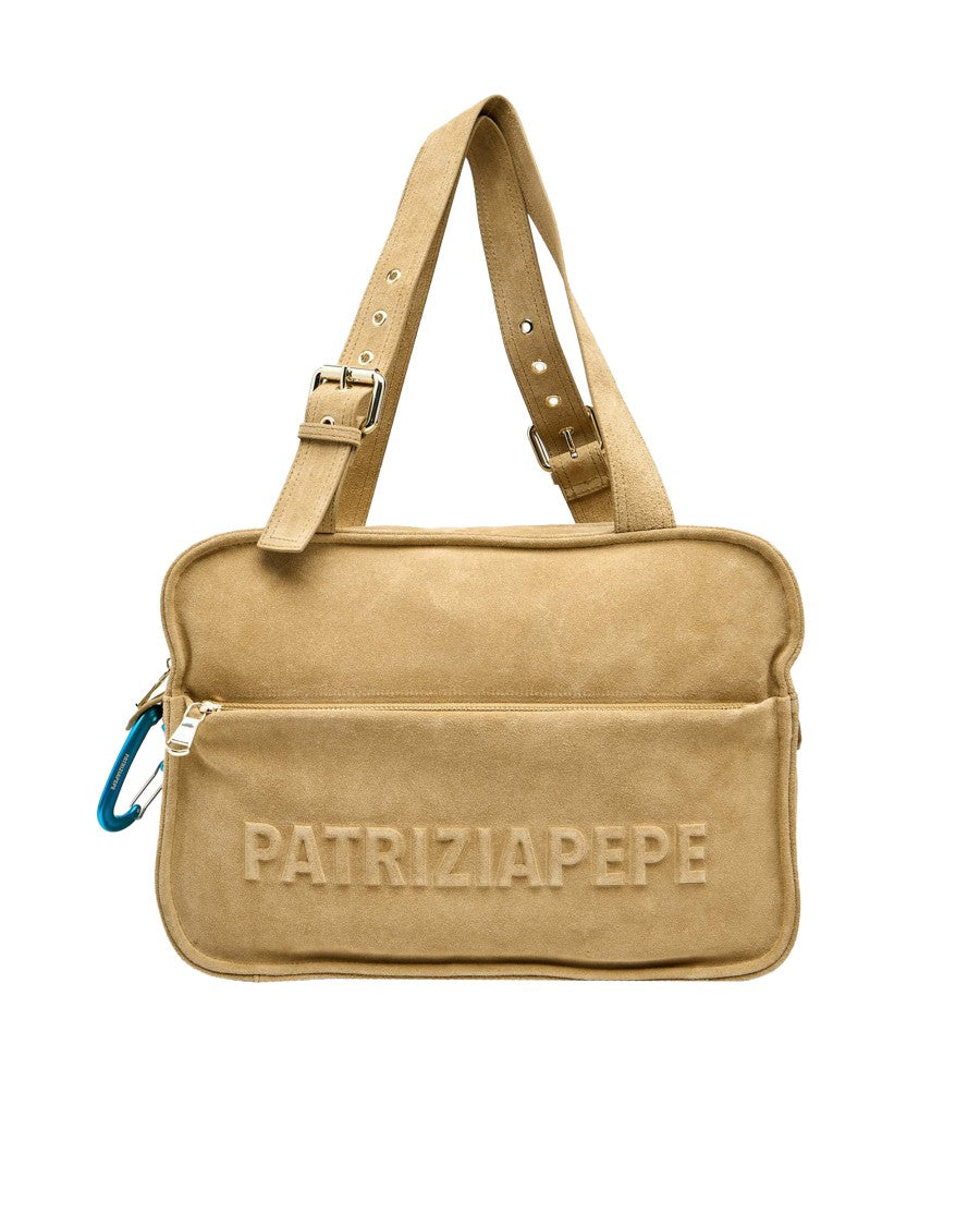 Patrizia Pepe Suede Bag With Logo