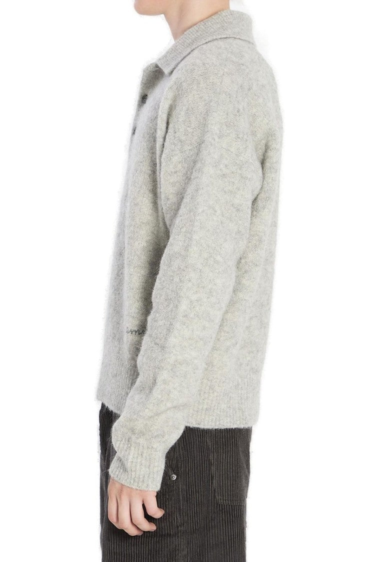 Ami Alpaca-Blend Polo – Grey