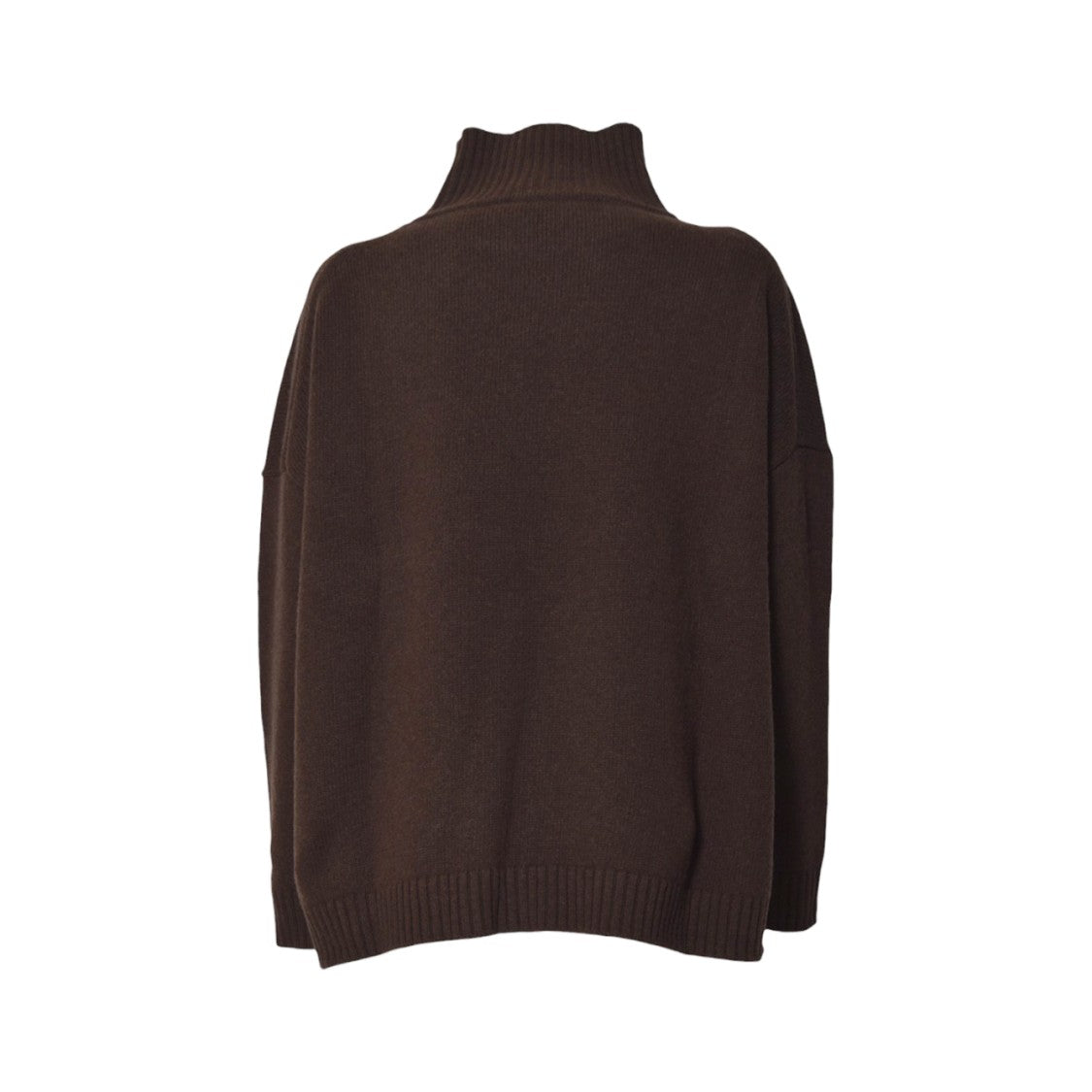 Max Mara High Ribbed Turtleneck Sweater With Relaxed Fit