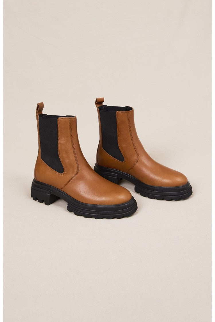 Hogan Brown Calfskin Ankle Boots