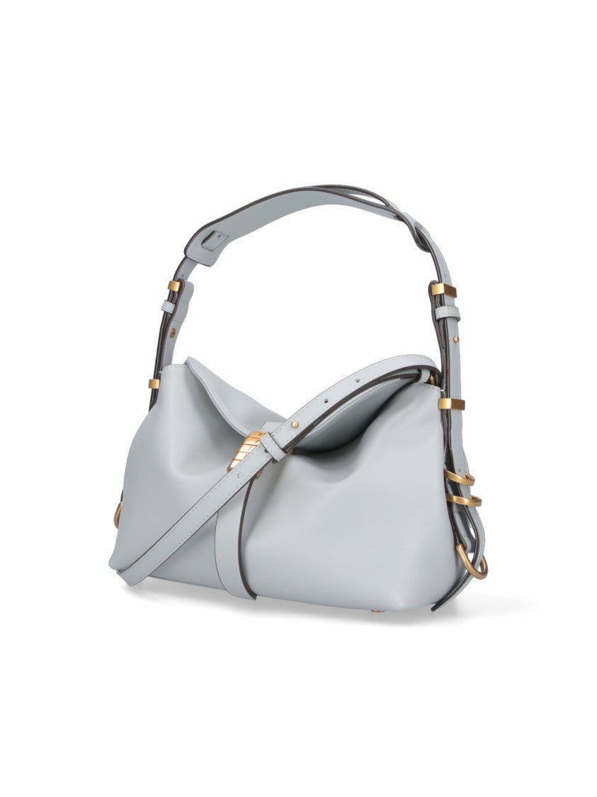 Pinko Rectangular Grey Bag With Structured Design