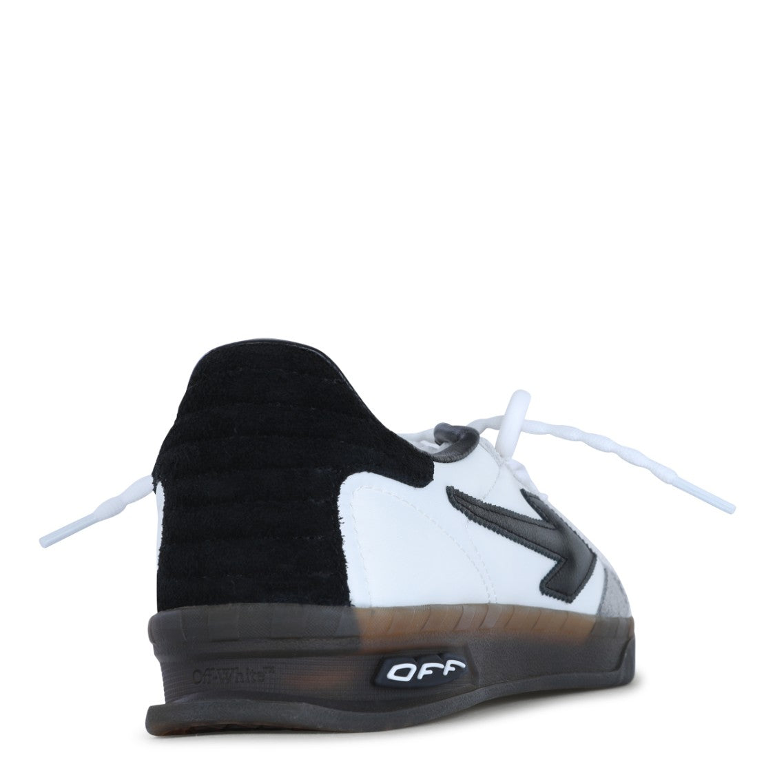 Off-White White And Black Leather Sneakers