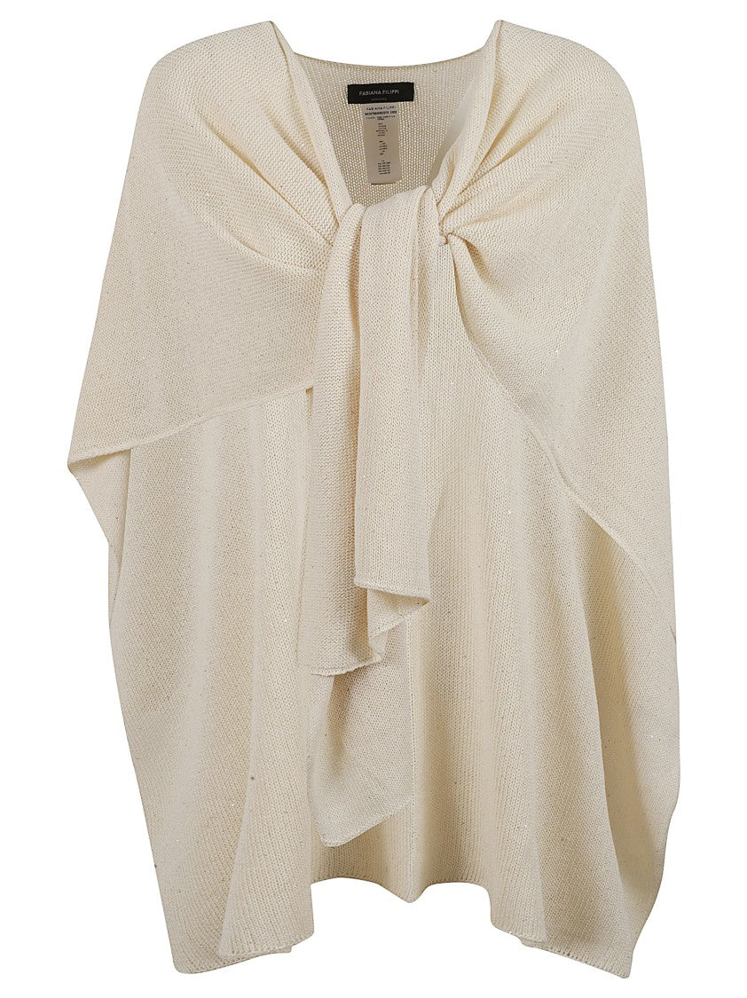 Fabiana Filippi Relaxed V-Neck Shirt With Wide Sleeves