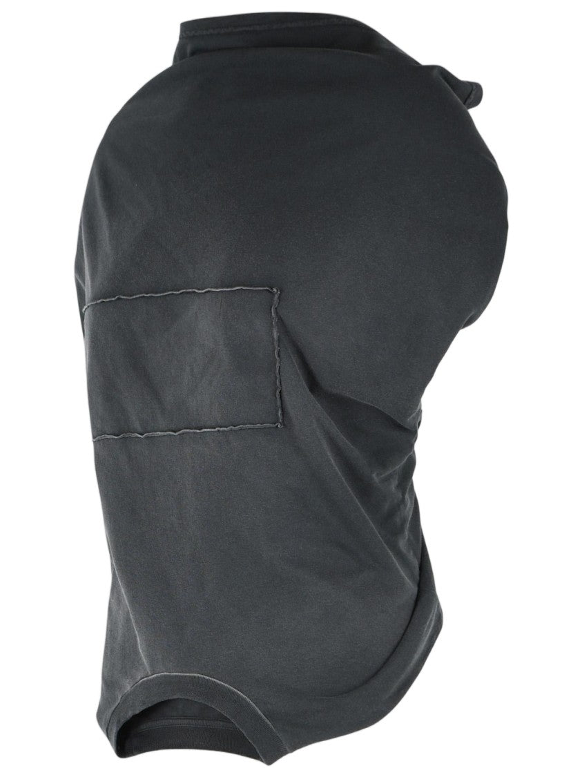 Maison Margiela Dark Grey Twisted Upside-Down Cotton Top
