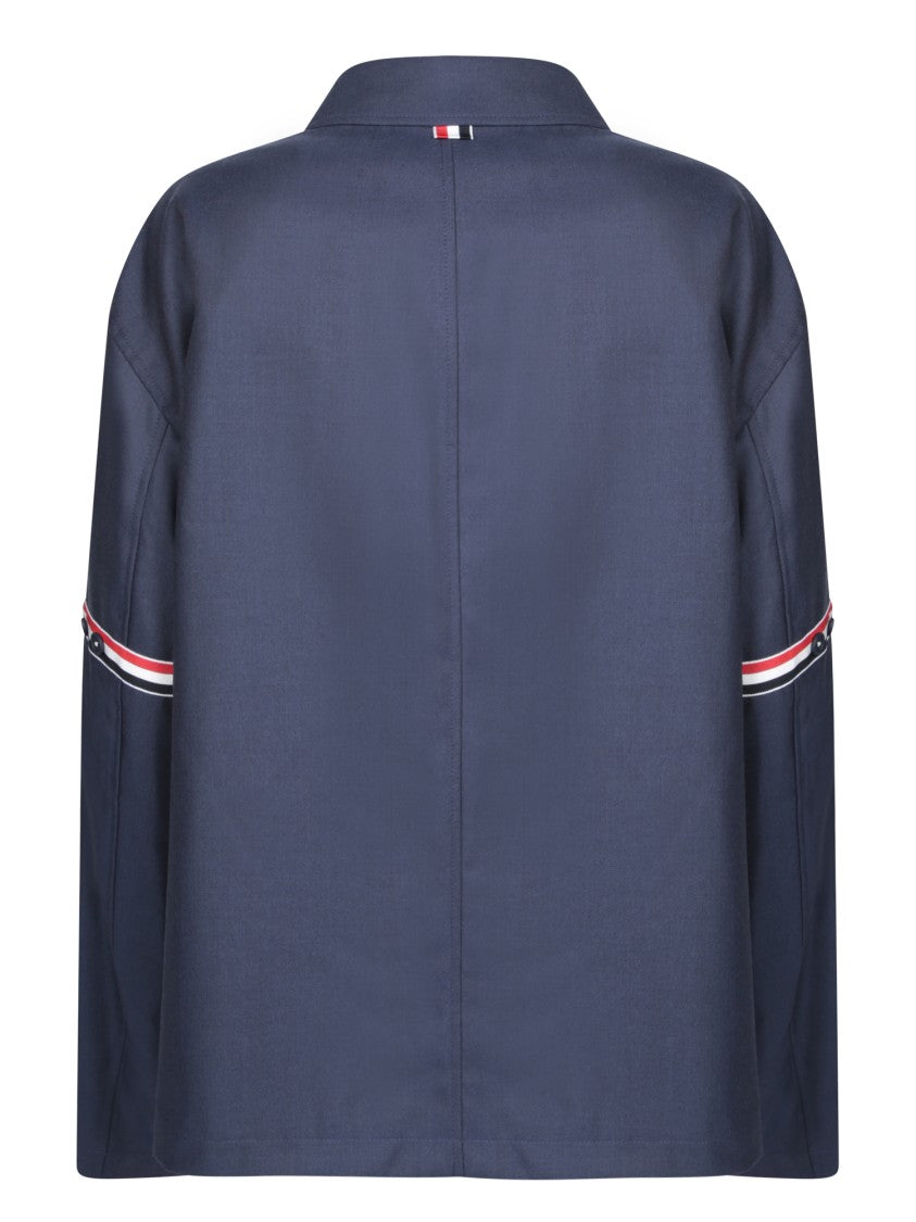 Thom Browne Blue Classic Collar Jacket
