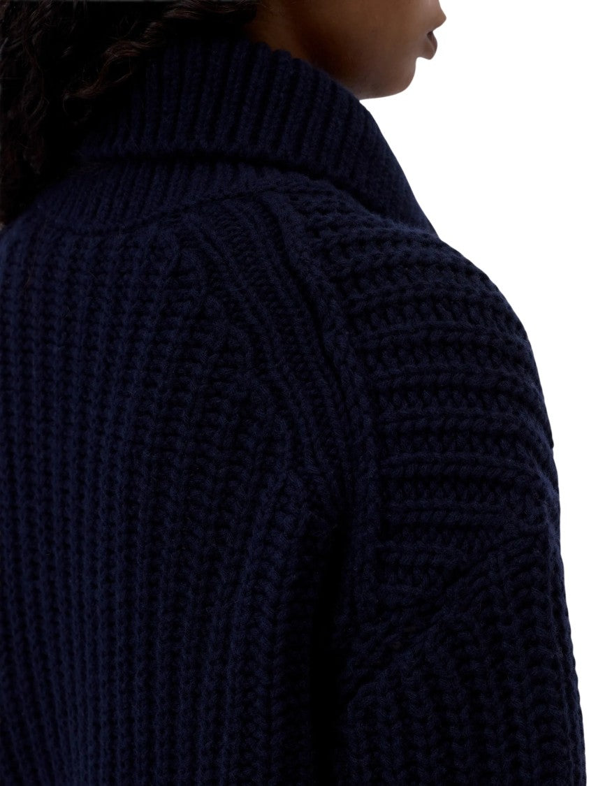 Closed Women's Knits Navy Blue Chunky Knit Sweater