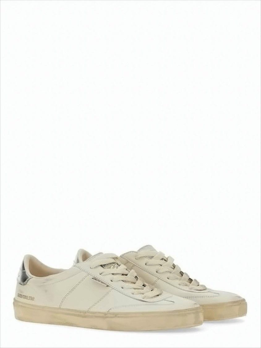 Golden Goose Distressed Low-Top Sneakers With Metallic Accents
