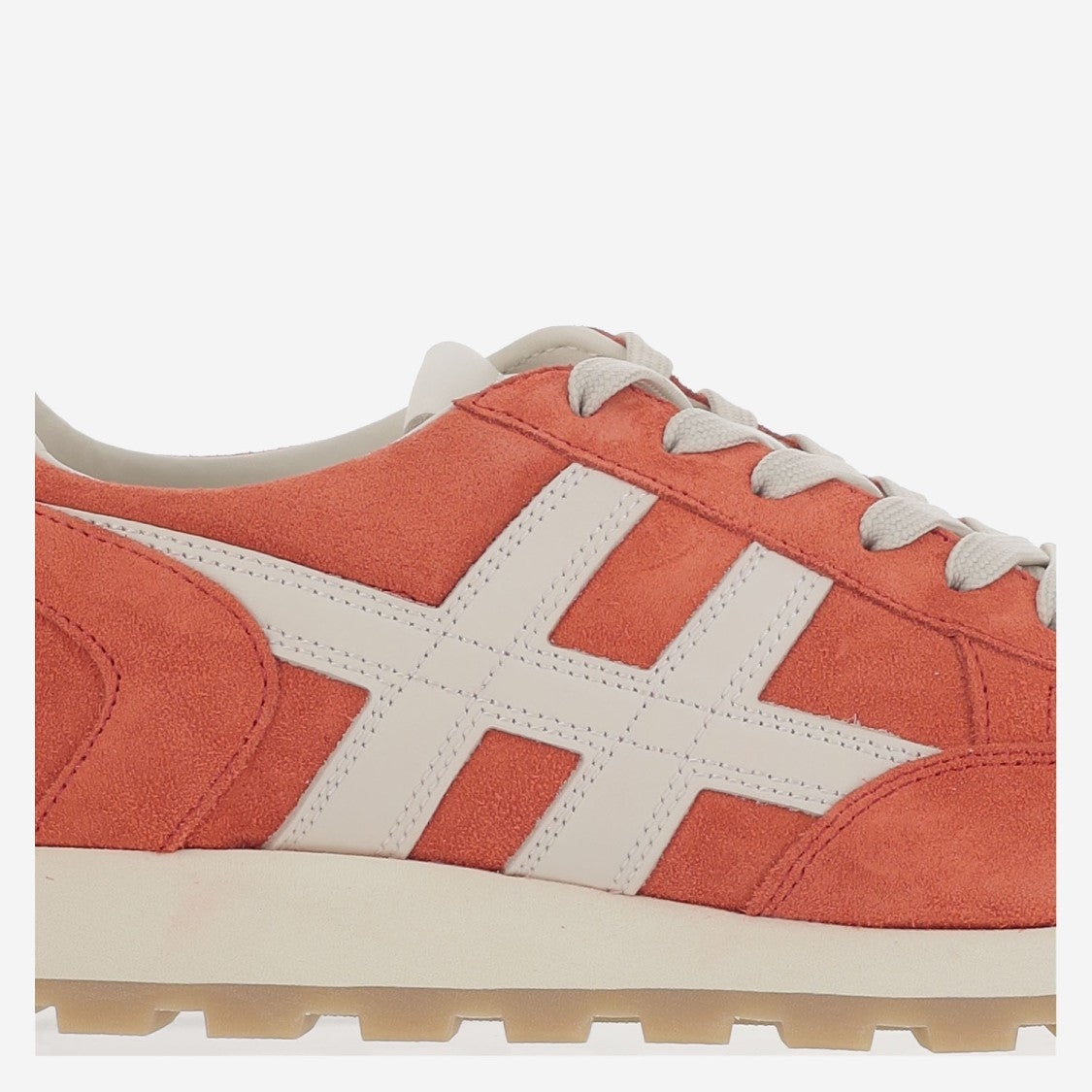 Hogan Suede Leather Sneakers With Round Toe And Iconic 'H' Emblem