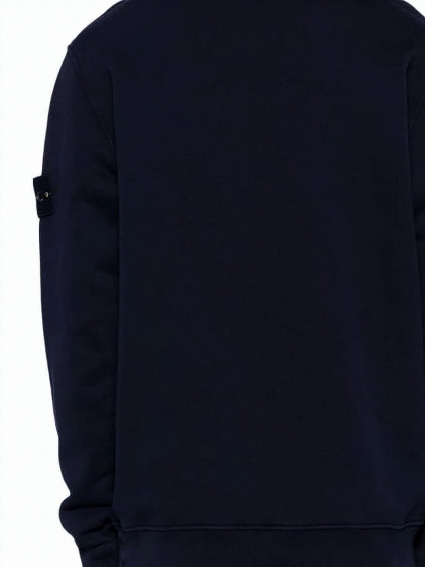 Stone Island Minimalist Black Long-Sleeve T-Shirt With Distinctive Branding