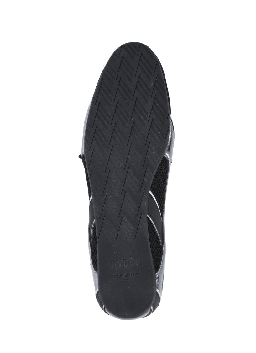 The Attico Black Floor 01 Velcro Flats
