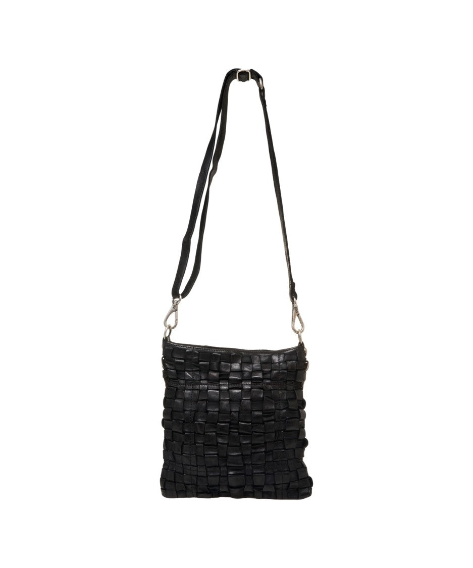 Campomaggi Intricately Woven Leather Shoulder Bag With Adjustable Strap