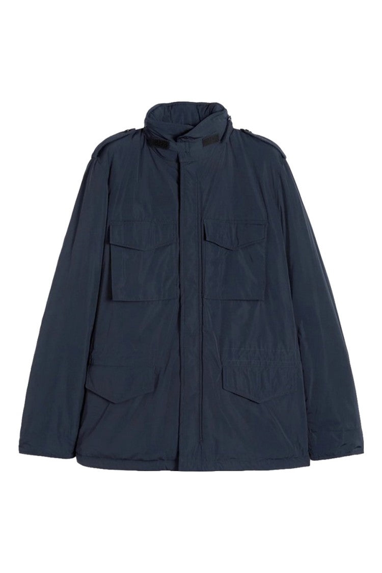 Aspesi Navy Minifield Vento Flap Pocket Polyester Field Jacket