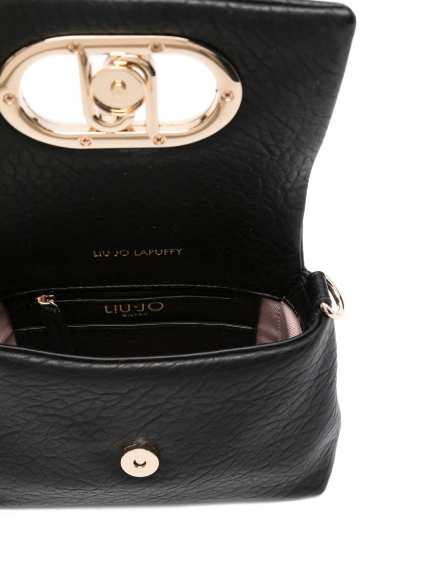 Liu Jo Textured Leather Shoulder Bag With Gold-Tone Clasp