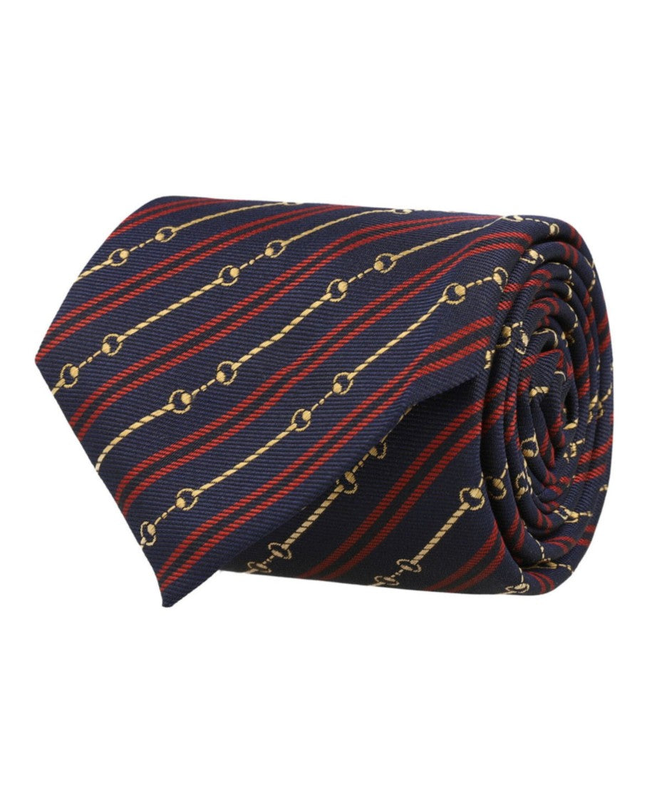 Gucci Horsebit Silk Jacquard Tie
