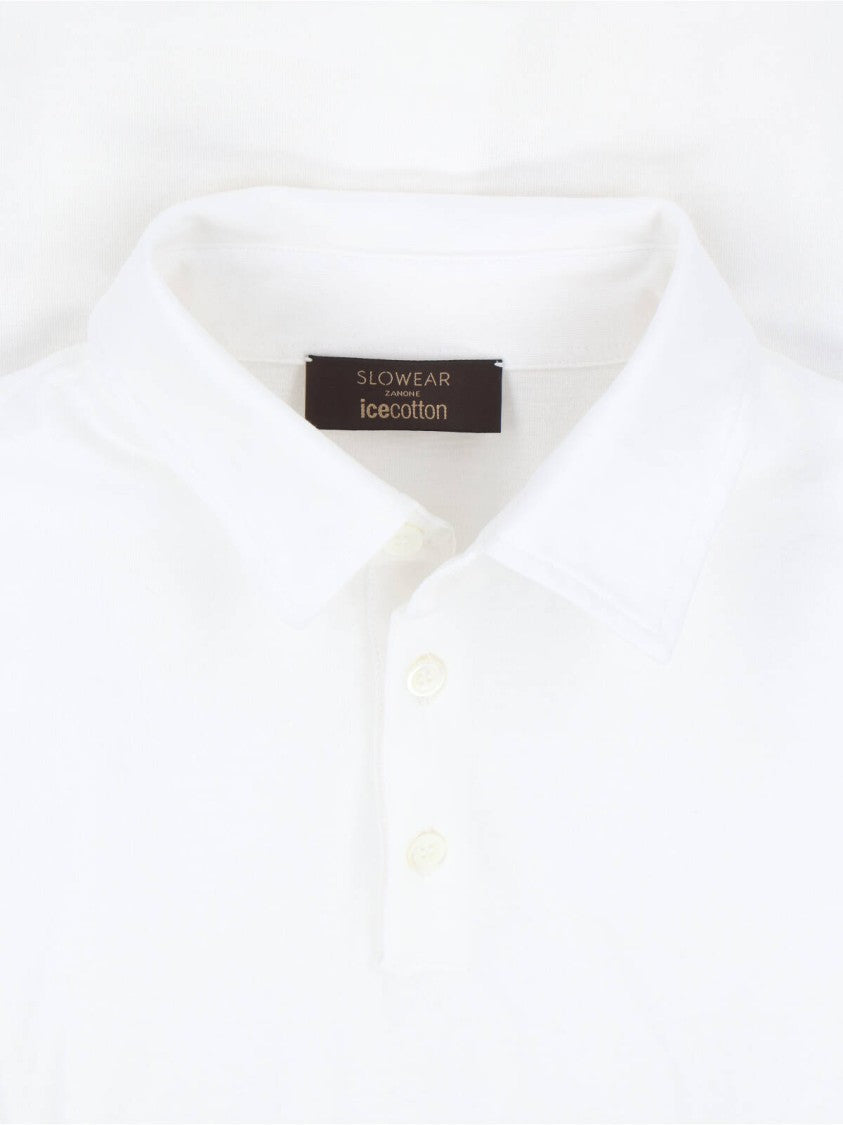 Zanone Short-Sleeve Cotton Polo With Classic Collar