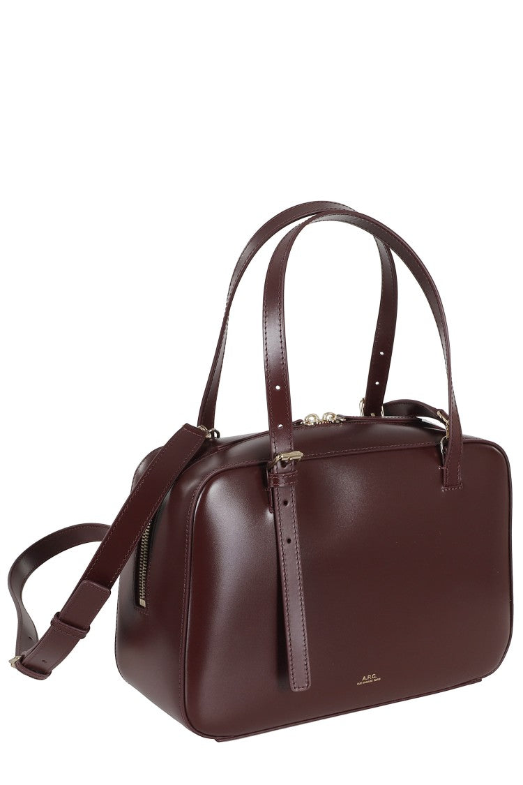 A.P.C. Wine Sac Virginie Box Double-Handle Polyurethane Mini Bag