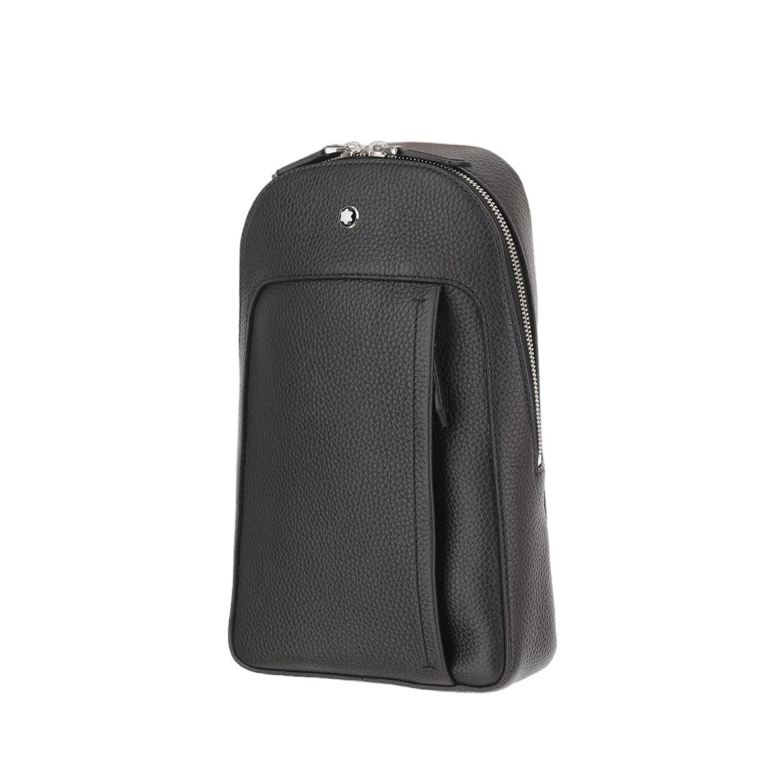 Montblanc Black Embossed Leather Logo Shoulder Bag