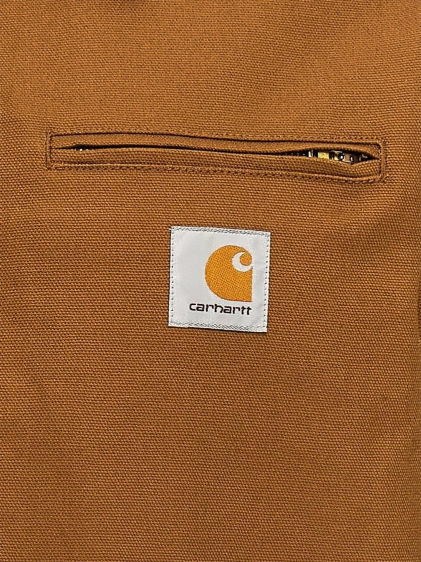 Carhartt Wip Structured Brown Organic Cotton Detroit Jacket With Corduroy Collar