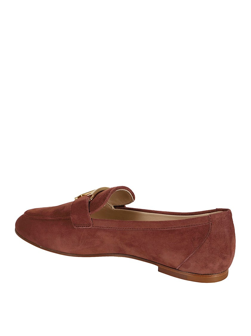 Tod's Bordeaux Suede Slip-On Loafers