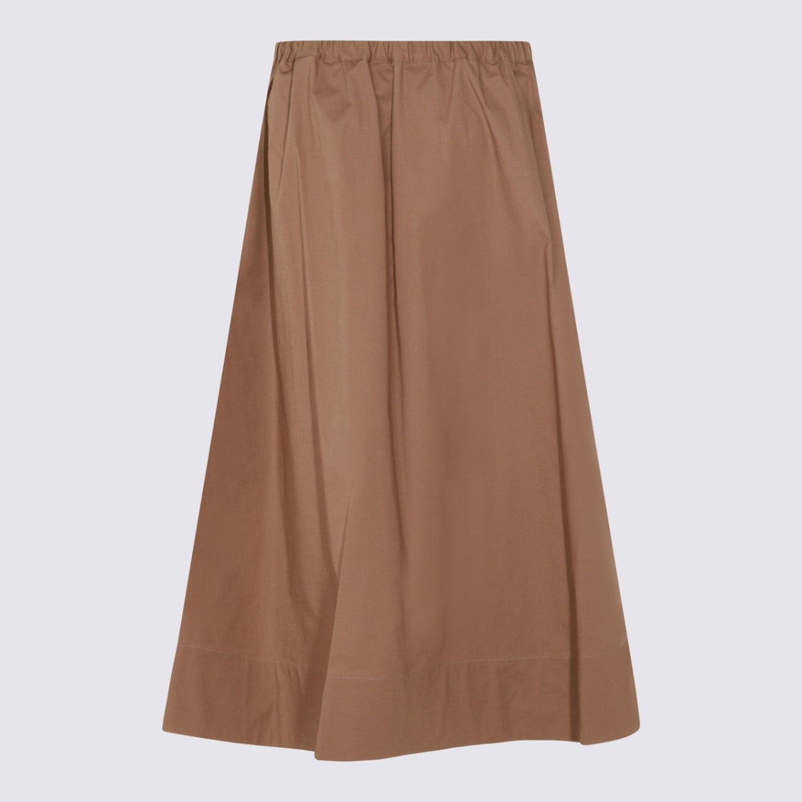 Nine In The Morning Structured Pleated Midi Skirt With High Waist