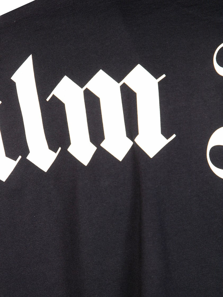 Palm Angels Relaxed Fit Long-Sleeve Tee With Gothic Logo Detail