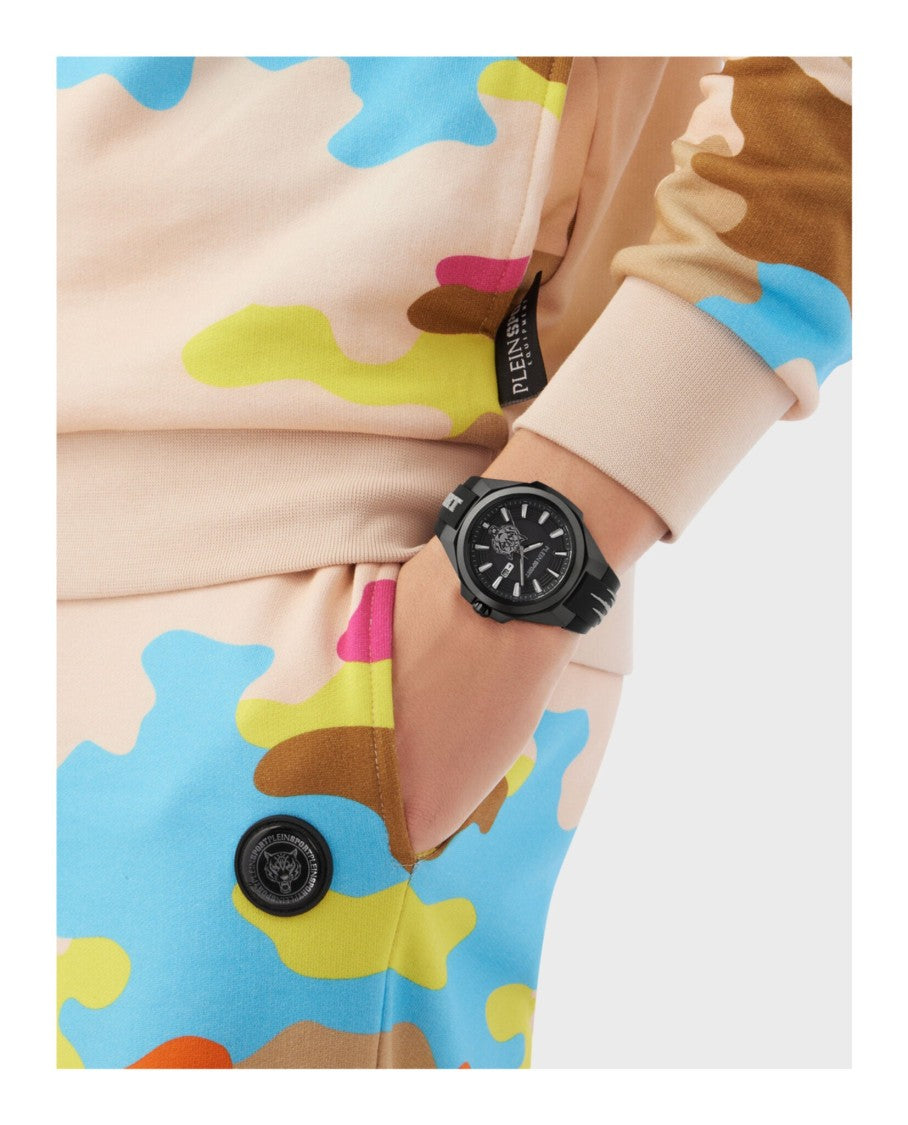 Plein Sport Tigermaster Black Silicone Watch With 47Mm Case