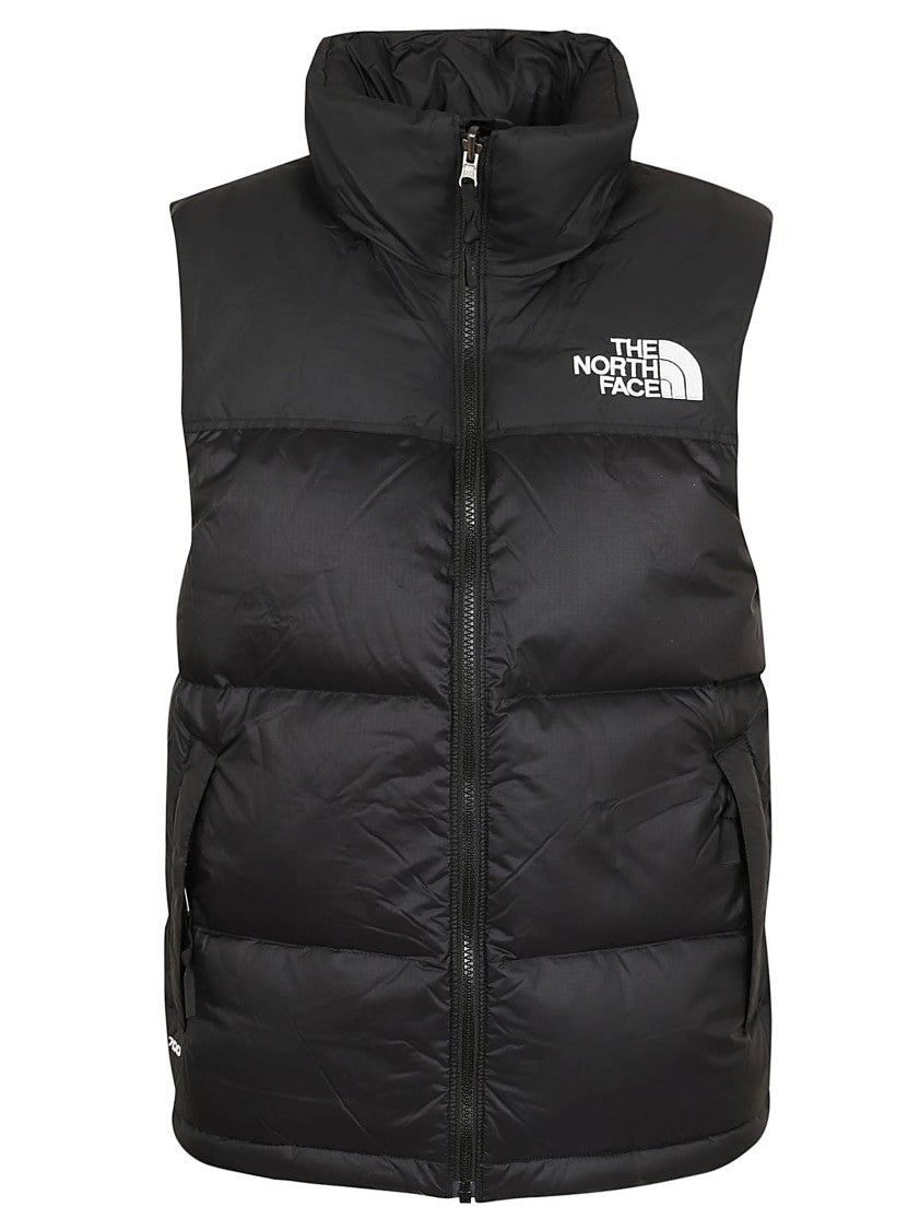 The North Face Padded Nylon Waistcoat With High Collar