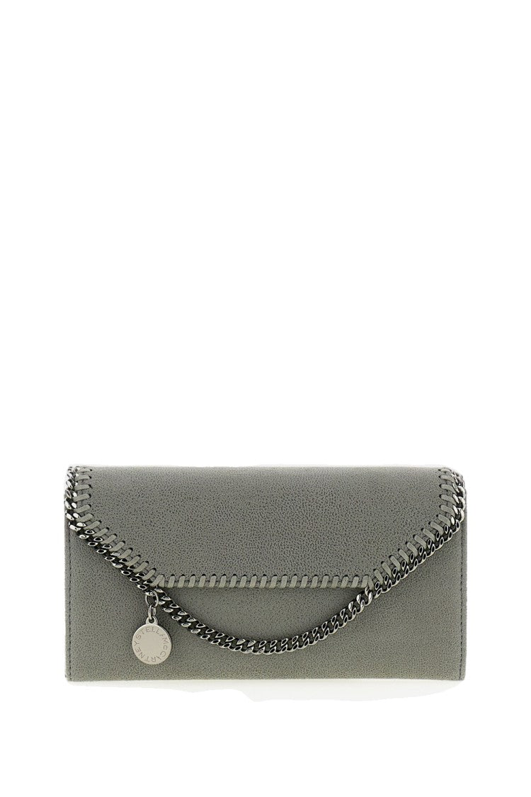Stella Mccartney Envelope-Style Wallet With Diamond-Cut Chain Trim